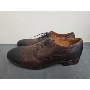 Robert Wayne Men's Oxford‎ Shoes 13D Brown Leather Colorado Cap Toe
